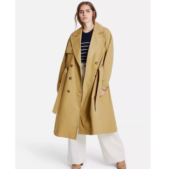 Women’s Pleated Back Trench Coat Nili Lotan x Target Khaki 3X - Picture 2 of 8
